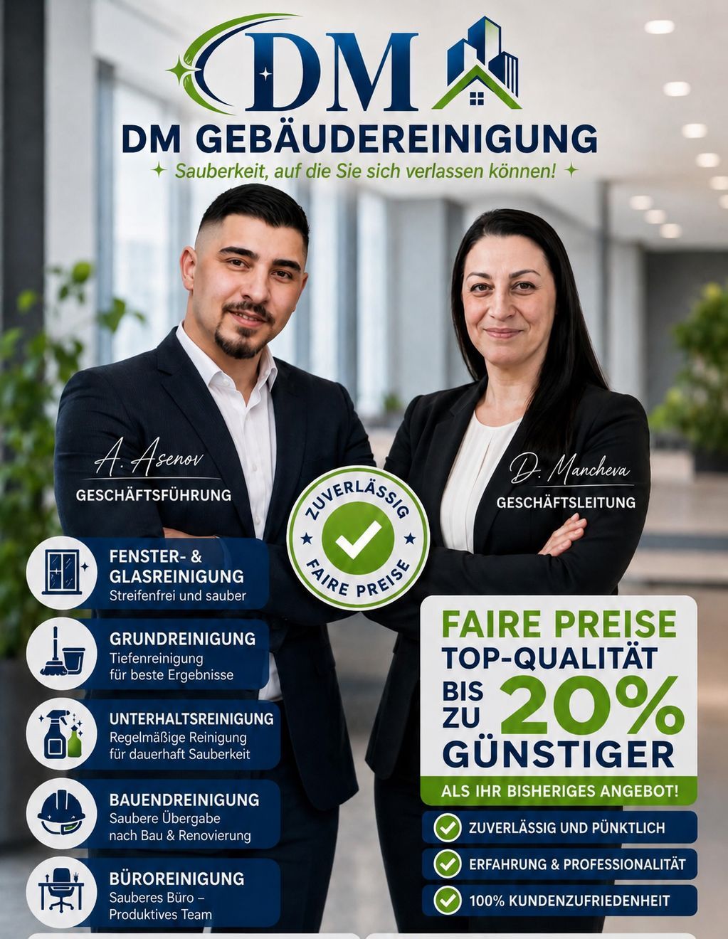 Team von DM Gebäudereinigung in Köln
